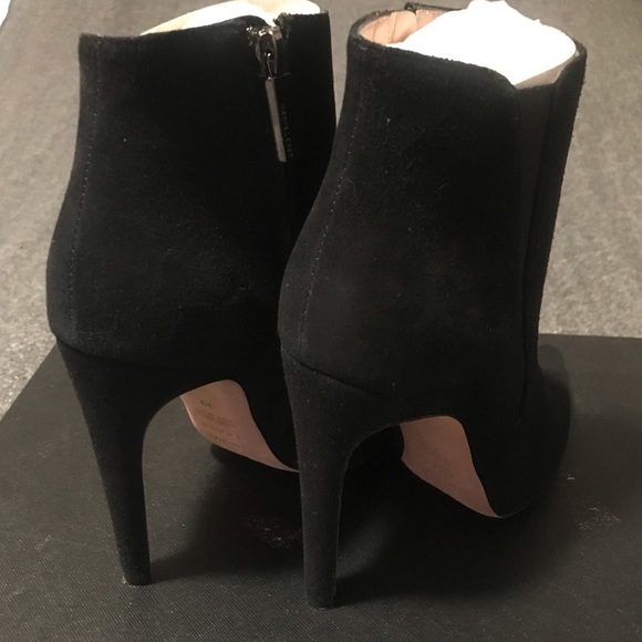 HERVE LEGER LYNNE BLK SUEDE ANKLE BOOTS 39 - Picture 4 of 7